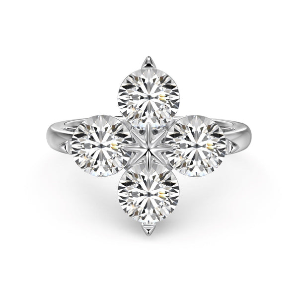 ˇFashion StreetˇFour-Leaf Clover Eight-Pointed Star Ring