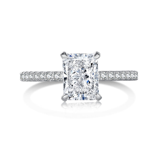 ˇFashion StreetˇDazzling Sparkling Radiant Cut Party Ring