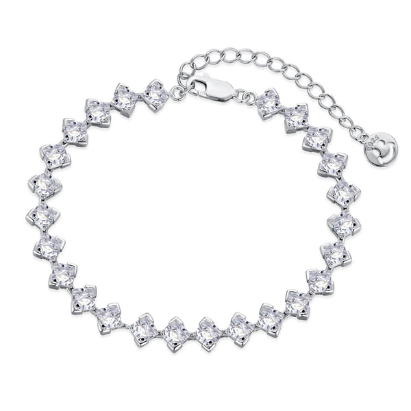 ˇFashion StreetˇOrnate Princess Cut Daily Bracelet