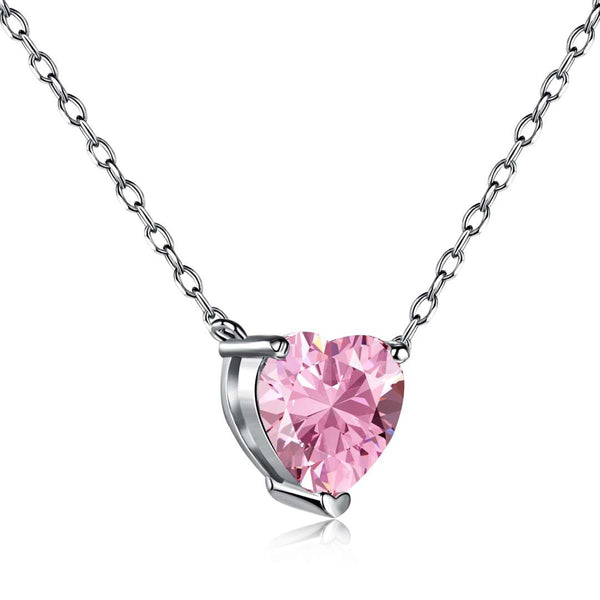 ˇFashion StreetˇHeart Shape Main Stone Pendant Collarbone Necklace