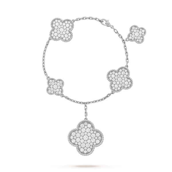 ˇFashion StreetˇCLOVER 6 MOTIFS DIAMOND BRACELET