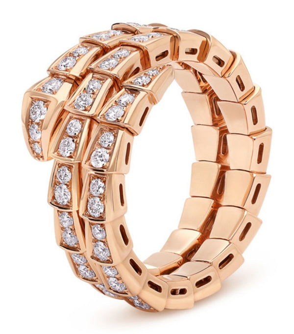 ˇFashion StreetˇSERPENTI RING DIAMOND DOUBLE ROW